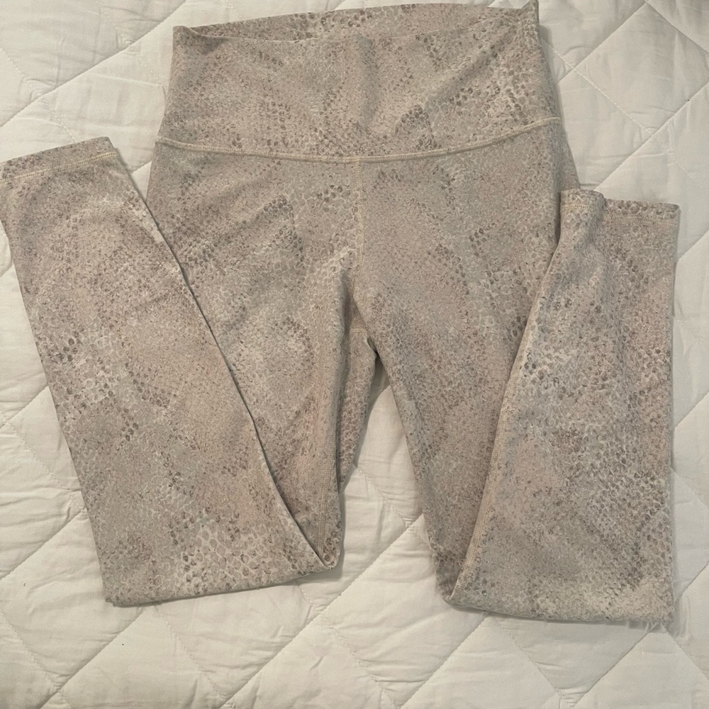 Old Navy Snake Print Leggings - Beige and Gray